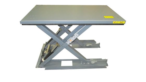 1000kg 운반 용량 CE 및 낮은 프로파일과 함께 전기 수압 가시 리프트 테이블